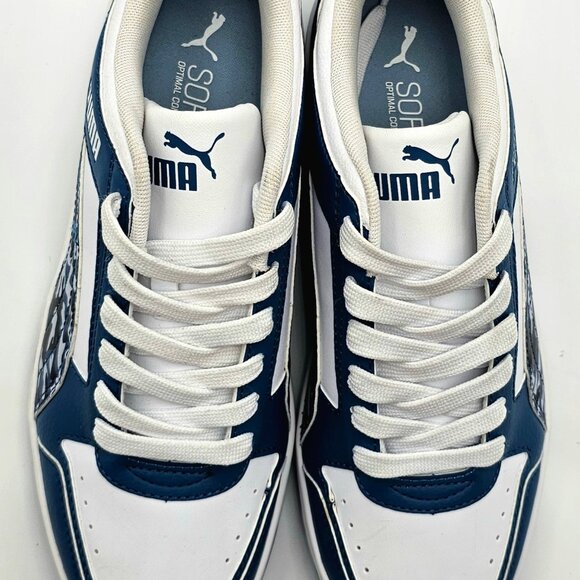 PUMA Rebound Joy Low Lake Blue Camo Leather US Size 9 390295-01 Sample Shoe - Picture 5 of 6